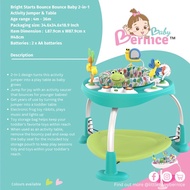 Bright Starts Bounce Bounce Baby 2in1 Activity Jumper & Table