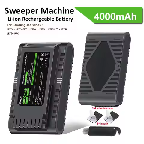 21.6V 4000mAh Li-ion Replacement Battery For Samsung JET60 JET70 JET75 JET90,VCA-SBTA60 VCA-SBT90 VC