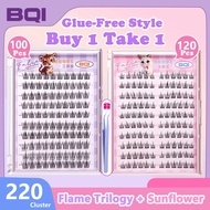 【Buy 1 Take 1】BQI Eyelashes No Need Glue Super Sticky False Eyelashes 10-12mm Glue-free False Eyelas