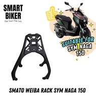 SMATO Black Rack Weiba SYM NAGA 150 Aluminum Alloy Rear Luggage Rack