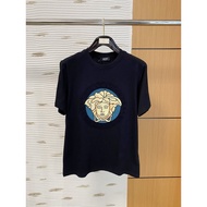 VERSACE Commuter All-Match New Short-Sleeved T-Shirt Men Women Couples Autumn Design Original Design