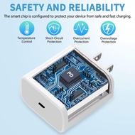 for iPhone 15 Charger USB C Wall Charger, 20W USB C Charger Block Wall with 2Pack 60W USB C to USB C