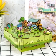 Tonecheer Singing In the Meadow Music Box (TQ059) DIY Wooden Musical Movement Box