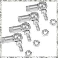 [I O J E] CS8, Rod End Ball Bearing with Stud, M5X0.8mm Carbon Steel Right Hand 4Pcs,Ball Joint Bear