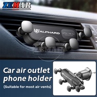 【Toyota Alphard】Car Air Outlet Gravity Phone Holder Rotatable 360° Navigation Bracket Hook Type Inst