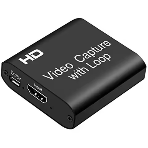 1080P Video Capture Card 4K HD to USB 2.0 Video Recorder with Loop Out for PC PS3/PS4/Xbox One/DSLR/