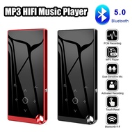 เครื่องเล่น MP3บลูทูธไร้สายแบบพกพา128การ์ด GB SD ปุ่มสัมผัส MP3 MP4เครื่องเล่น HiFi วอล์กแมนพกพาโลหะรองรับวิทยุ FM บันทึก E-Book