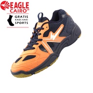 Eagle Cairo JR Badminton Shoes in Black ORANGE - Eagle Cairo Black Badminton Shoes Original