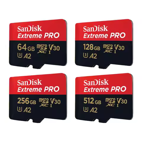 SanDisk Extreme PRO microSD 256GB UHS-I Memory Card 512GB microSD Card 64GB TF Card 200MB/s Class10 