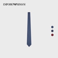 【吉星】EMPORIO ARMANI/阿瑪尼2021春夏男士桑蠶絲混紡領帶 西裝領帶 西裝領帶