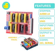 Arduino Uno A4988 Stepper Driver CNC Shield V3
