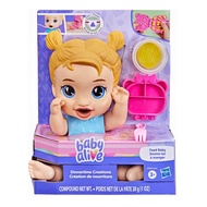Baby Alive Dinnertime Creations, Blonde Hair Doll with Play Food Accessories, 11 inches
