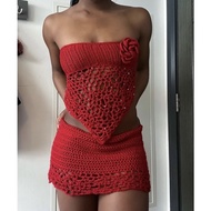 Rose crochet Set - Handmade crochet rose Set