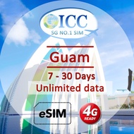 ICC_eSIM Guam 7-30 Days Unlimited Data SIM