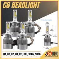 LED C6 Car /Motorcycle Led Headlight H1/H3/ H4/H7/H11/9005/ 9006 Fog Light Bulb Fog Lamp- 1Set