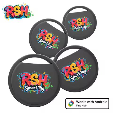 RSH 1/ 4pcs Security GPS Tracker Fashion Painting Android Locator for Samsung Moto Smart Tag Gift wo