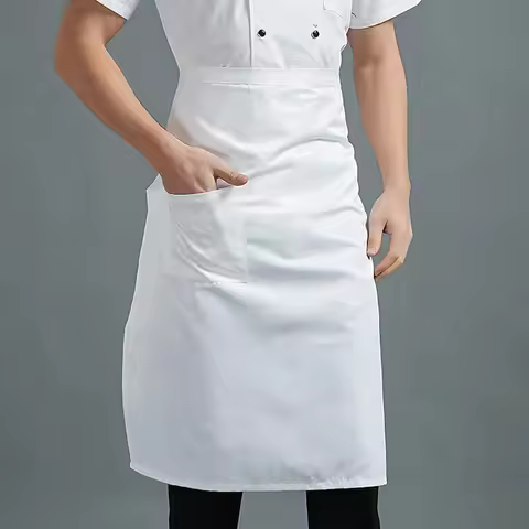 1Pc Chef Apron Wholesale Half Body Restaurant Kitchen Work Apron Half Cut Waiter Chef Half Apron Bla