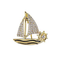 Lapel Pin Bros Jas Wanita Pria Bros Kapal Bros Korean Bros Perahu Layar Pin Jas Pria Keren