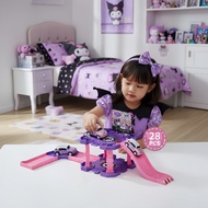 Kuromi Parking Lot Toy 28 PCS Kids Car Playset with Ramp and Mini Cars Ideal Gift for Toddlers