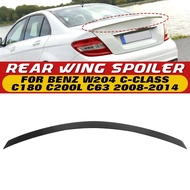 W204ปีกหลังขอบฝาหน้าฝาหลังกระโปรงรถสปอยเลอร์ริมฝีปากบูทปีกสำหรับ Benz W204 C-Class C200L C180 C63 20
