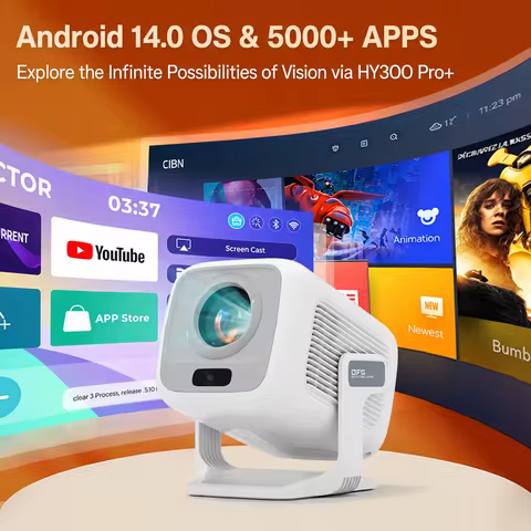 Auto Focus Projector X3A Native 1080P, Android 14 5G WiFi6 4K Video Decoding, Portable for Movies & 