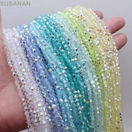 SUSANAN 10pcs Loose Spacer Beads, Glass DIY Bicone Crystal Beads,  4mm Colorful Austria Faceted Crys