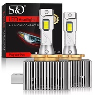 120W D1S D2S D3S D4S D5S D8S LED Car Headlights HID Canbus D1R D2R D3R D4R D5R D8R Bulb 60000LM Turb