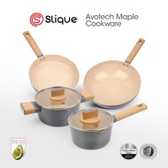 Slique AvoTech Ceramic Cookware Heavy-Duty Non-Stick Induction Frypan Wok Dutch Oven PFOA-Free
