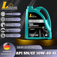 Lazz OiL Semi-Synthetic Lubricants 10w40 SN/SF Car Engine Oil 4Litre