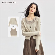 GIORDANO WOMEN 2-Piece crewneck stripe cardigan 13354671