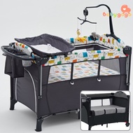4in1 Baby Co-sleeper Playpen Multifunctional Foldable Sleeping Cot w Diaper Changer
