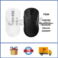 AJAZZ T520 Carbon Fiber Wireless Mouse PAW3395 Lightweight 800mAh Three Mode Gaming Mouse