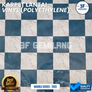 3F GMG - VINYL Karpet Lantai POLYETHYLENE Lebar 12meter Gulungan - Wallpaper Dekorasi Lantai - Perla