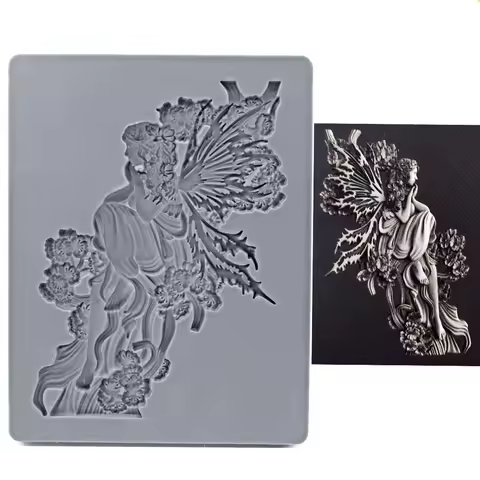 Flower Butterfly Fairy Reverie Design Silicone Fondant Mould for DIY Sugarcraft Chocolate Icing Cake