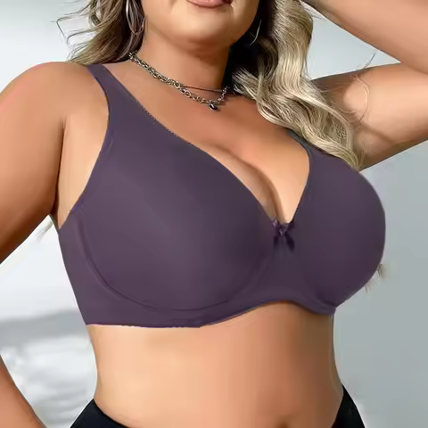 BEAUWEAR Woman Plus Size Bra with Wire Unlined Thin Breathable Lingerie 85C-100C 85D-110D