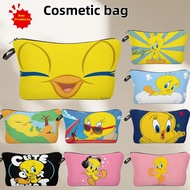 Tweety Bird Printed Women's Cosmetic Bag Cute Spacious Cosmetic Bag Travel Waterproof Toiletries Bag