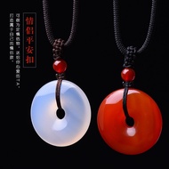 【Ready】🌈 we and red agate pend clcy safe le mascot pend male and female necklace cryl ft