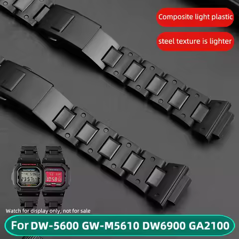 Light Composite Plastic Steel Watch Strap dw5600 for Men for Casio DW-5600 Gw-b5600 GW-M5610 G-Shock