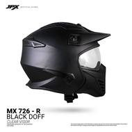 Jpx Full Face MX-726R - Black Doff / Red
