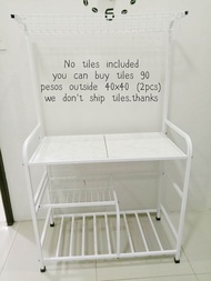 STOVE STAND FOR DOUBLE BURNER STOVE / GAS RACK / KITCHEN RACK / NO TILES INCLUDED / ALANIS.PH