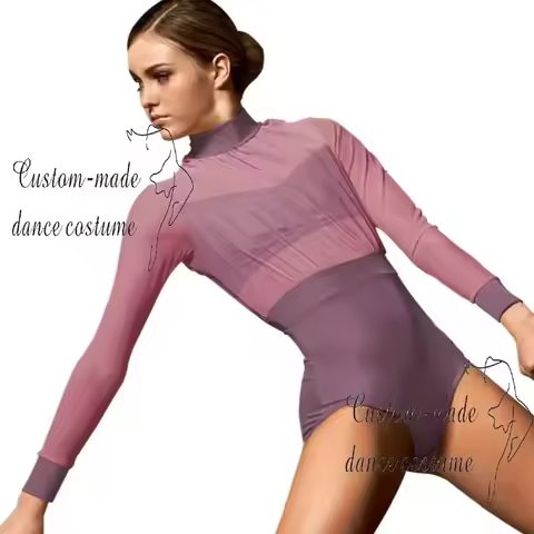 New Ballet One-Piece Practice Suit, Stylish Leotard for Aerial Yoga, Form-Fitting Dance Training Att