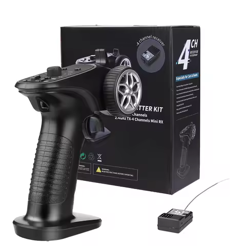 NEW GA-4H-TX 4CH 2.4GHz Remote Control Digital Radio Transmitter Receiver for RC 1/8 1/10 1/16 Car B