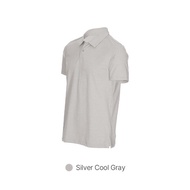 andar Men's Airy Fit Short Sleeve Polo Shirt Silver Cool Gray