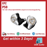 [🎶SG] EPZ P50 1 DD + 2 BA + 2 Planar Hybrid IEM With L-shaped 3.5/4.4 Interchangeable Plug