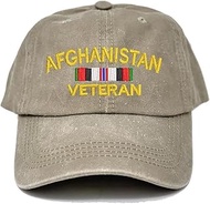 Afghanistan Veteran Embroidered Cotton Polo Cap Khaki
