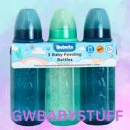 Bebeta Feeding Bottle 8oz Regular Neck Triangle 3pcs Per Pack