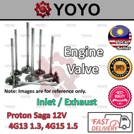 (4pcs) Engine Valve Inlet / Exhaust for Proton Saga 12V 4G13 1.3/ 4G15 1.5, Saga Iswara/LMST, Wira