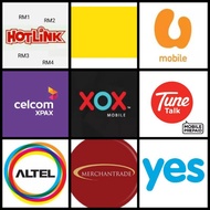 All telco prepaid reload reloads topup top up maxis hotlink umobile u mobile celcom xpax
