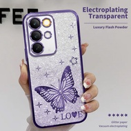 Shockproof Casing For Realme C85 5G RMX5253 Phone Case Glitter Rhinestone Butterfly Case Soft Cover 