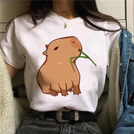 COD Funny 90s Capybara Tshirt Women T-Shirt Capibara Cartoons Clothes Girl Capybaras T Shirt Female 